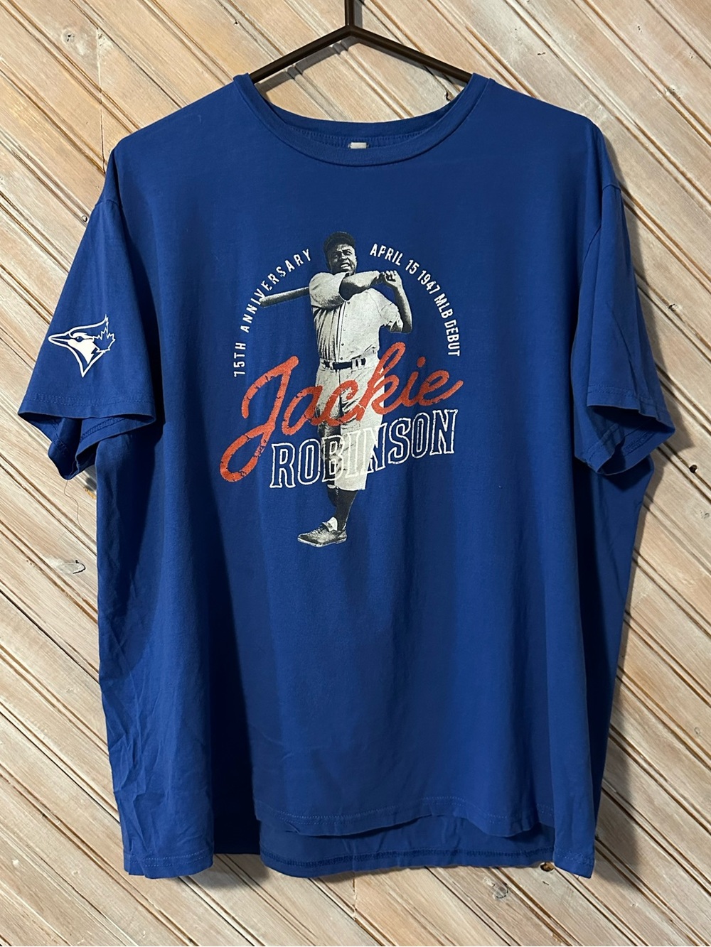 MLB Jackie Robinson #42 Vintage Baseball T Shirt Short Sleeve Toronto Blue Jays